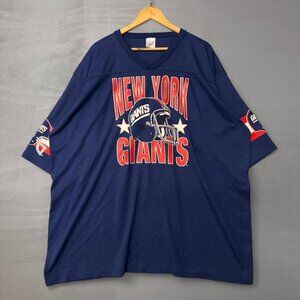 Vintage New York Giants NFL Tee Shirt Jersey Blue 4XL XXXXL